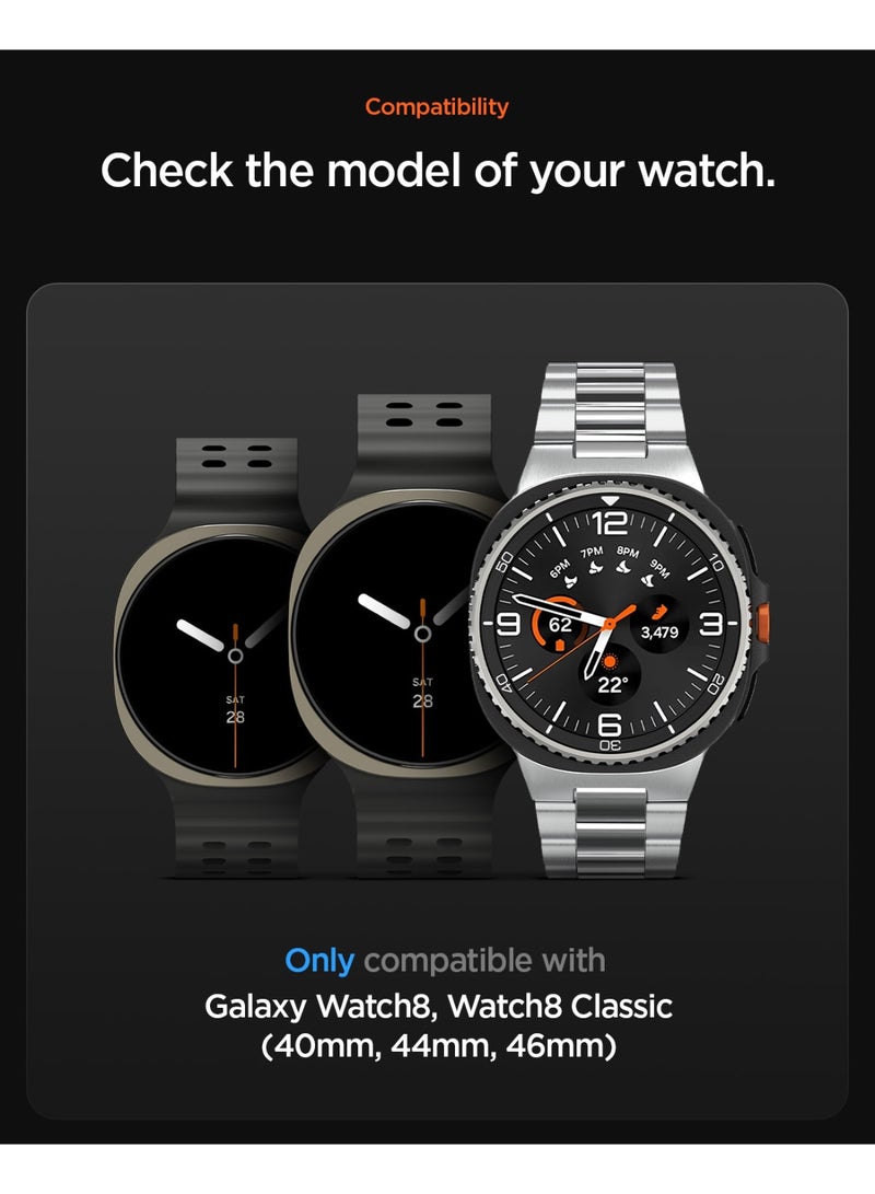 Spigen DuraPro Flex Band for Samsung Galaxy Watch 8 Classic 46mm, Galaxy Watch8 44/40mm (2025) Adjustable Solo Loop Strap - Black - Image 2