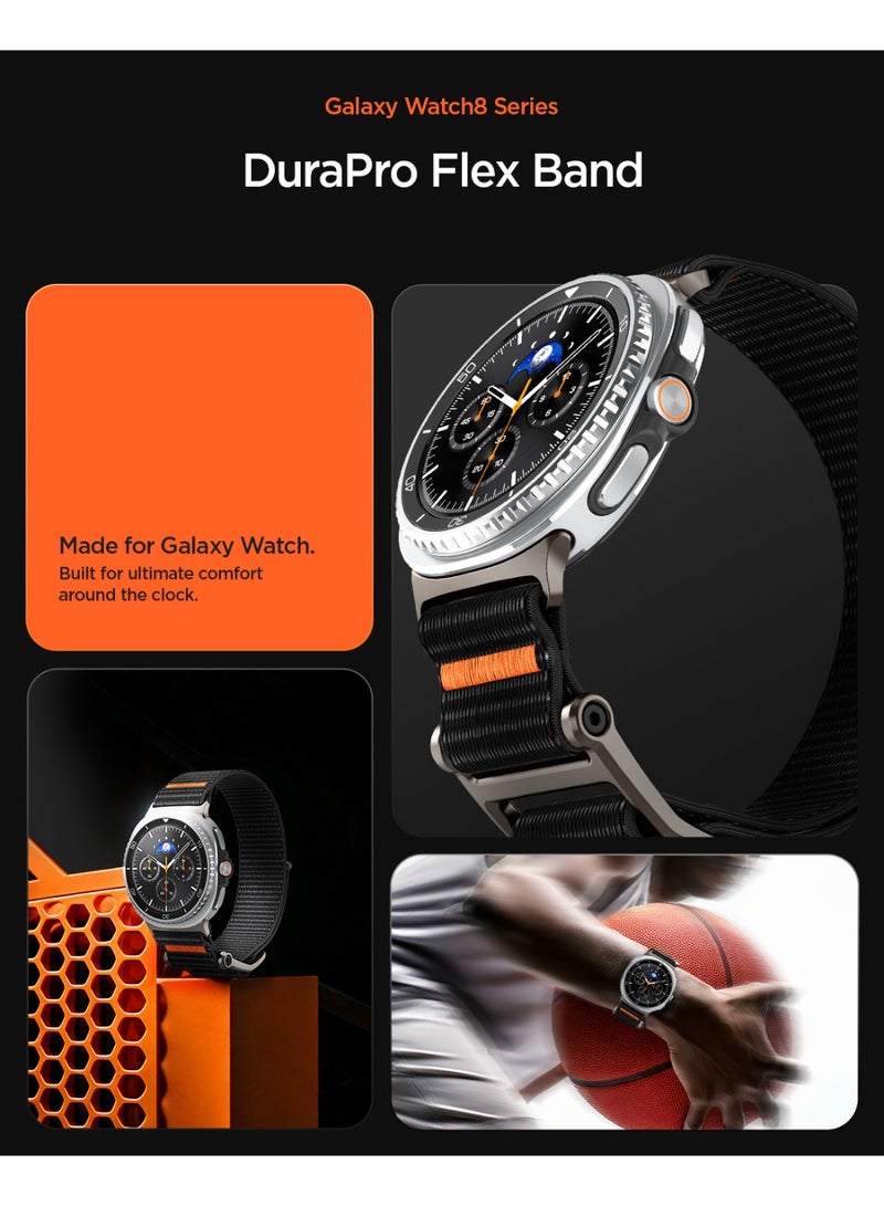 Spigen DuraPro Flex Band for Samsung Galaxy Watch 8 Classic 46mm, Galaxy Watch8 44/40mm (2025) Adjustable Solo Loop Strap - Black - Image 3