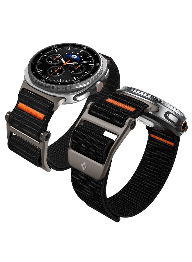 Spigen DuraPro Flex Band for Samsung Galaxy Watch 8 Classic 46mm, Galaxy Watch8 44/40mm (2025) Adjustable Solo Loop Strap - Black - Image 1