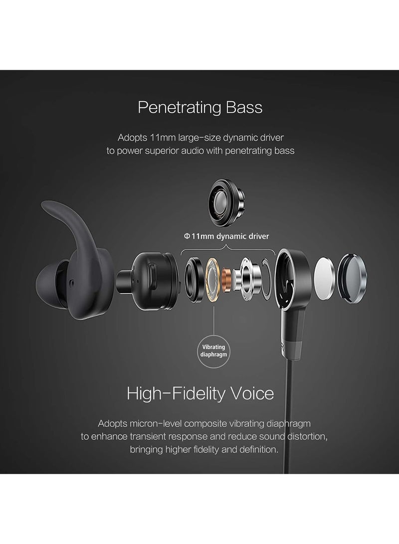 PROMASS sports bluetooth headphones wireless PM-0806 magnetic headphones with microphone - black - Image 4