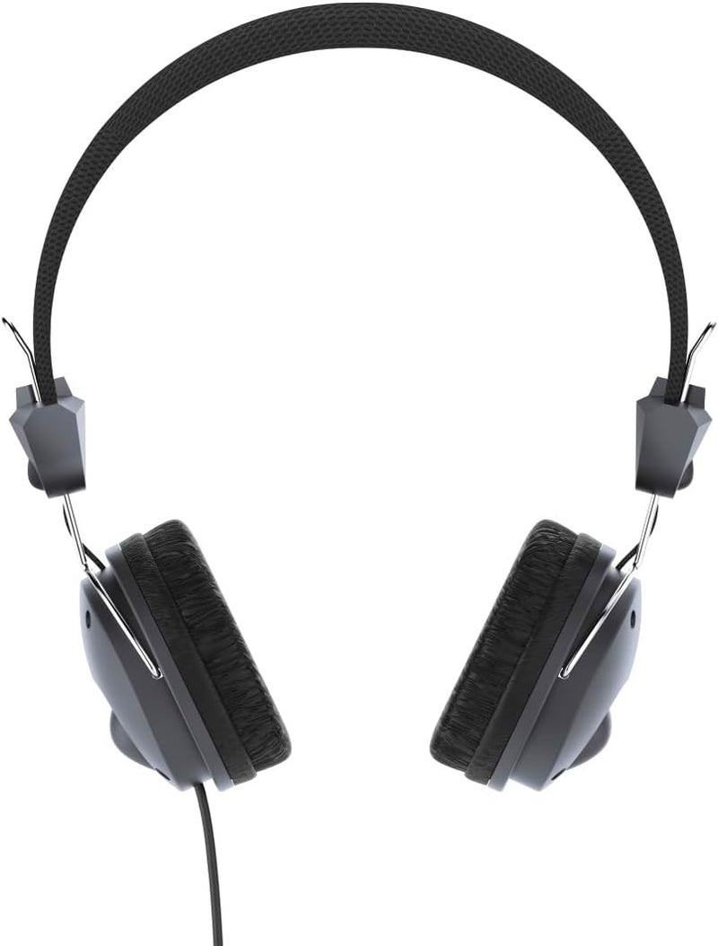 Hama Fun Hi-Fi On-Ear Wired Headphones with Microphone Black Lightweight Foldable Over-Ear Headset with 3.5mm Jack for Phone Laptop PC Tablet Music Gaming Work from Home - Image 2