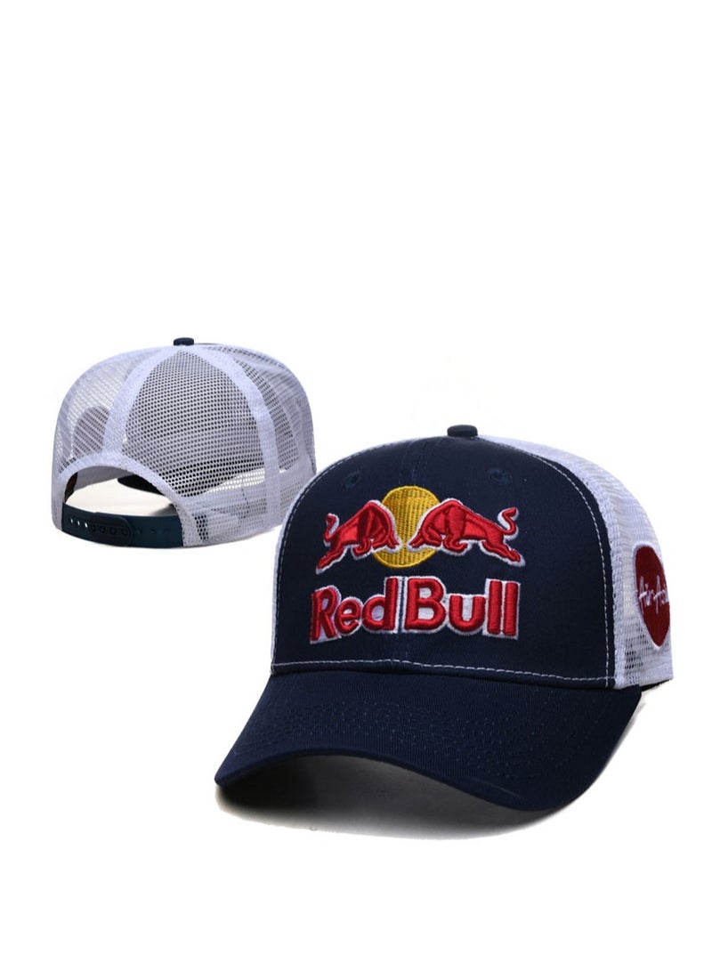 Red Bull قبعة بيسبول بلوك مزينة بشعار ريد بول - لون أزرق Navy - أبيض