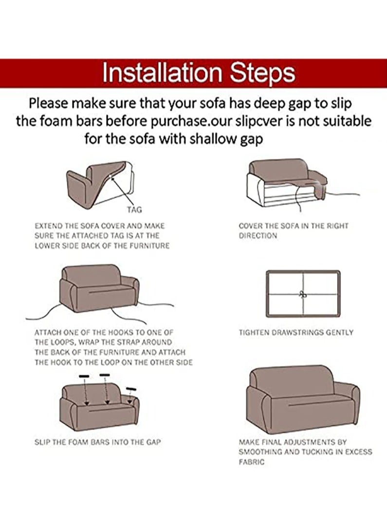 GOLDEN MILLION Stretch Sofa Slipcovers Non-slip Armchair Couch Cover With Elastic Straps Furniture Frotector Washable Anti-Skid - Image 3