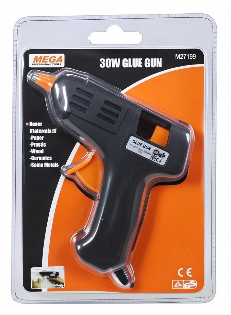 ميجا تولز مسدس الغراء الأسود 30 واط