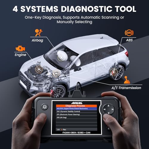 Ancel ANCEL FX2000-US OBD2 Scanner Diagnostic Tool, ABS SRS Transmission Airbag Car Scanner, Check Engine Car Code Reader, Automotive Diagnostic Tool Lifetime Free Upgrade - Image 3