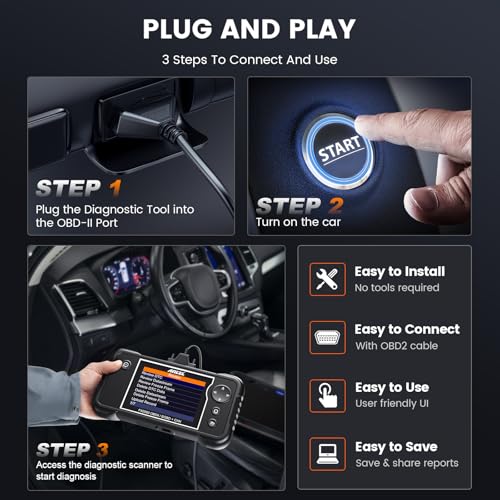 Ancel ANCEL FX2000-US OBD2 Scanner Diagnostic Tool, ABS SRS Transmission Airbag Car Scanner, Check Engine Car Code Reader, Automotive Diagnostic Tool Lifetime Free Upgrade - Image 2