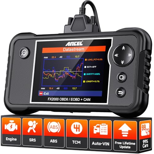 Ancel ANCEL FX2000-US OBD2 Scanner Diagnostic Tool, ABS SRS Transmission Airbag Car Scanner, Check Engine Car Code Reader, Automotive Diagnostic Tool Lifetime Free Upgrade - Image 1