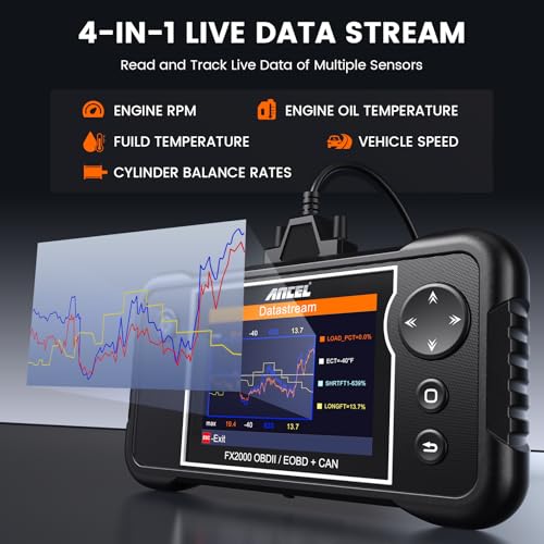Ancel ANCEL FX2000-US OBD2 Scanner Diagnostic Tool, ABS SRS Transmission Airbag Car Scanner, Check Engine Car Code Reader, Automotive Diagnostic Tool Lifetime Free Upgrade - Image 4