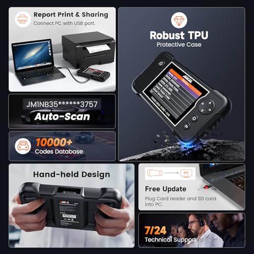 Ancel ANCEL FX2000-US OBD2 Scanner Diagnostic Tool, ABS SRS Transmission Airbag Car Scanner, Check Engine Car Code Reader, Automotive Diagnostic Tool Lifetime Free Upgrade - Image 5