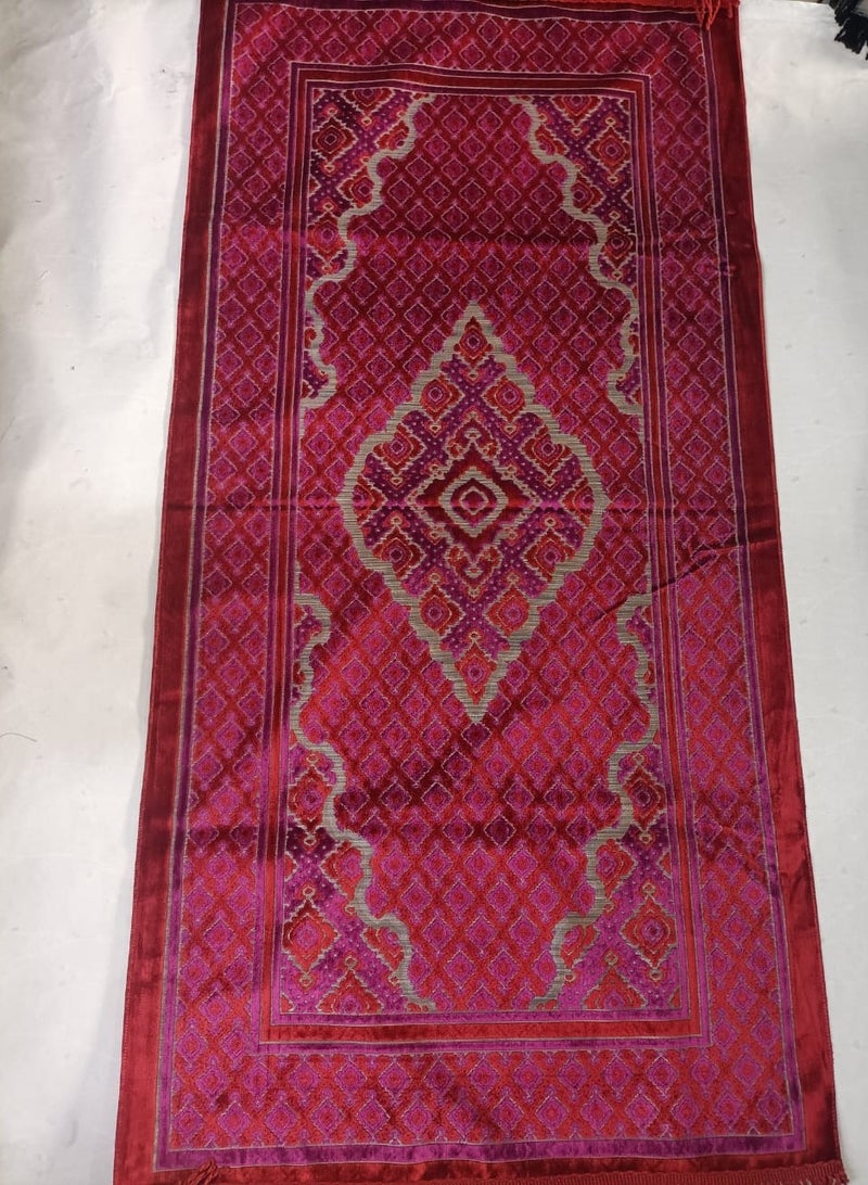 Vitacelli Prayer Mat 614GSM  Anti-Slip Velvet Top Islamic Prayer Mat New Design Thick Padded Sajadah Prayer Rug for Men Women Eid Gift Ramadan ( 140cm X 72cm) 