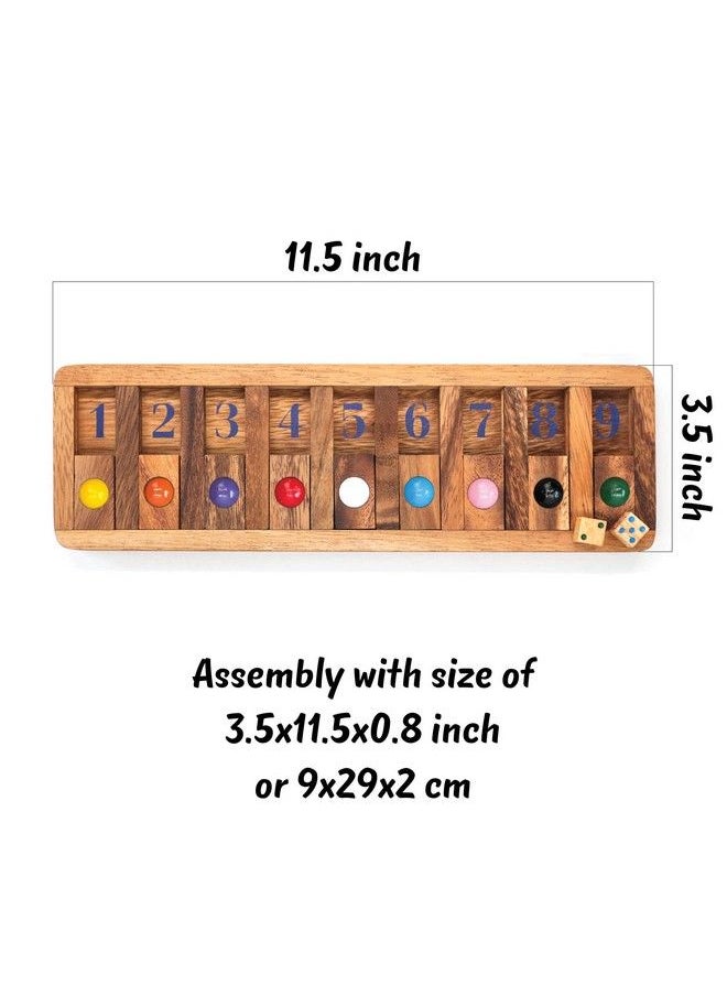 BSIRI - Shut The Box Board Games Wooden With Math Board Games Kids Player Wooden Box Of Brain Teaser Puzzles For Family Educational Board Games And Get Fun On Game To Teach Kids To Count On Math - Image 1