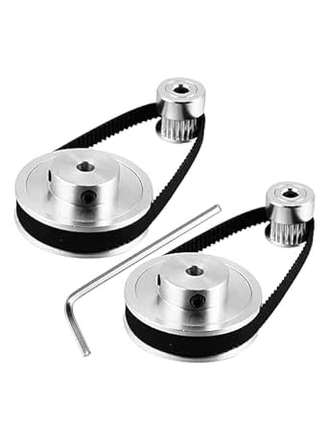 Synchronous Wheel Pulley Belt Kit with Screws and Allen Wrench for Smooth Printer Installation - Image 1