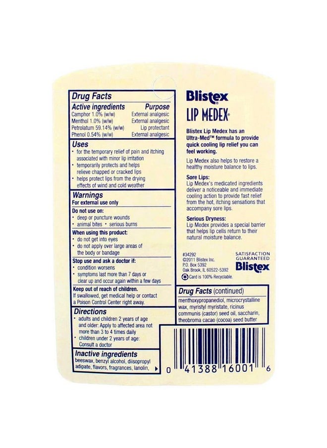 Blistex - Lip Medex Size .38Z Lip Medex .38Oz - Image 1