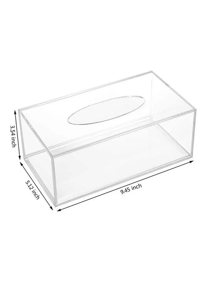Clear Acrylic Tissue Box Clear 22.5x12x9cm - Image 4