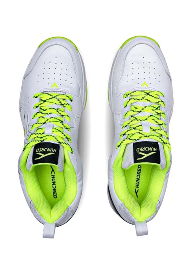 HUNDRED PitchForce Cricket Shoes - White/ Lime/Black - Image 4