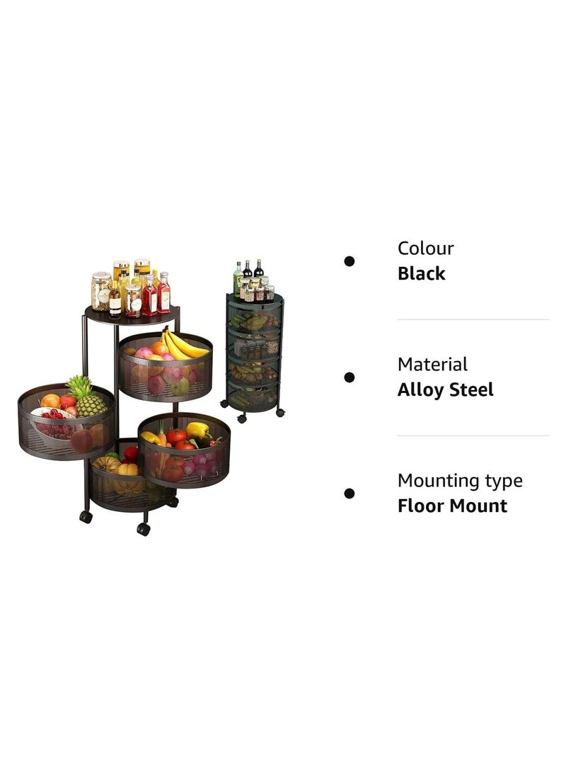 رف تخزين متحرك متعدد الطبقات - رف مطبخ دوار من 4 طبقات للفواكه والخضروات - pzsku/ZD13954604730F7AB5817Z/45/_/1717749023/596ada65-5418-416f-9fe6-06aa422b80dd