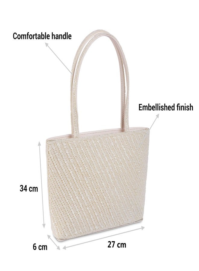 Metro Women's Off-White Synthetic Shoulder Bag For Womens(38-109) - Image 3