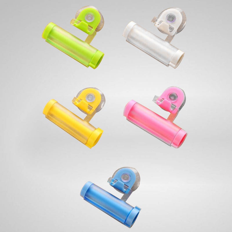 5pcs Reusable Rolling Toothpaste Squeezer Wall Mounted Toothpaste Dispenser Hanging Holder for Home Bathroom Hotel - Image 1