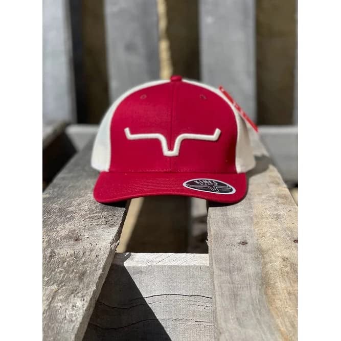 Kimes Ranch Unisex Weekly Upgrade 110 3-D Embroidered Horns Adjustable Snapback One-Size Hat Black/White - Image 3