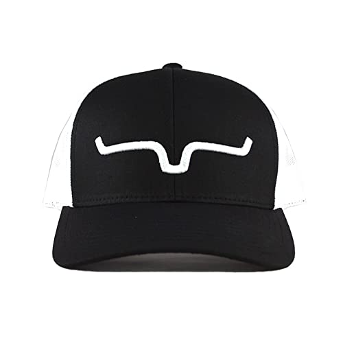 Kimes Ranch Unisex Weekly Upgrade 110 3-D Embroidered Horns Adjustable Snapback One-Size Hat Black/White - Image 1