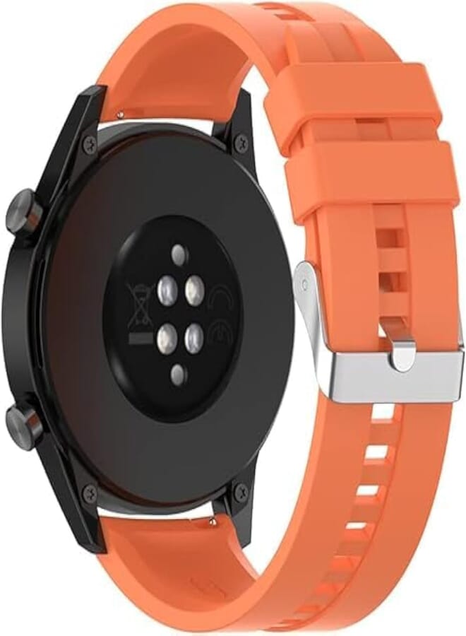 Next Next store 20mm Silicone Strap Compatible with Samsung Gear Sport/Samsung Watch 4/5/5 Pro/S2 Classic/Active 2 40mm 44mm/GTS 4/4 Mini/Bip 3/Pro/GTS 2 Mini/GTS 2e (Orange)