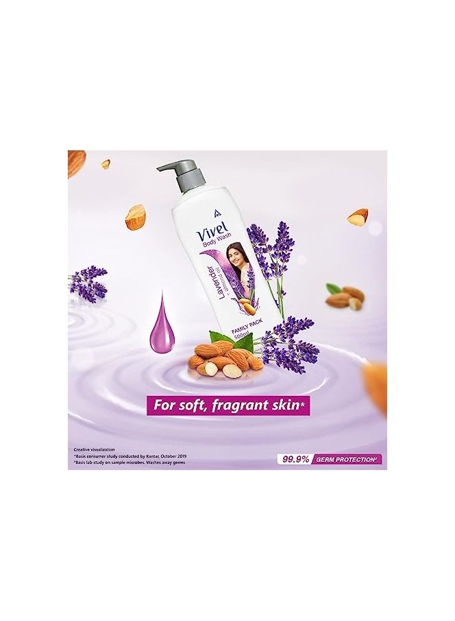 Vivel Body Wash, Lavender & Almond Oil Shower Creme  500ML - Image 5