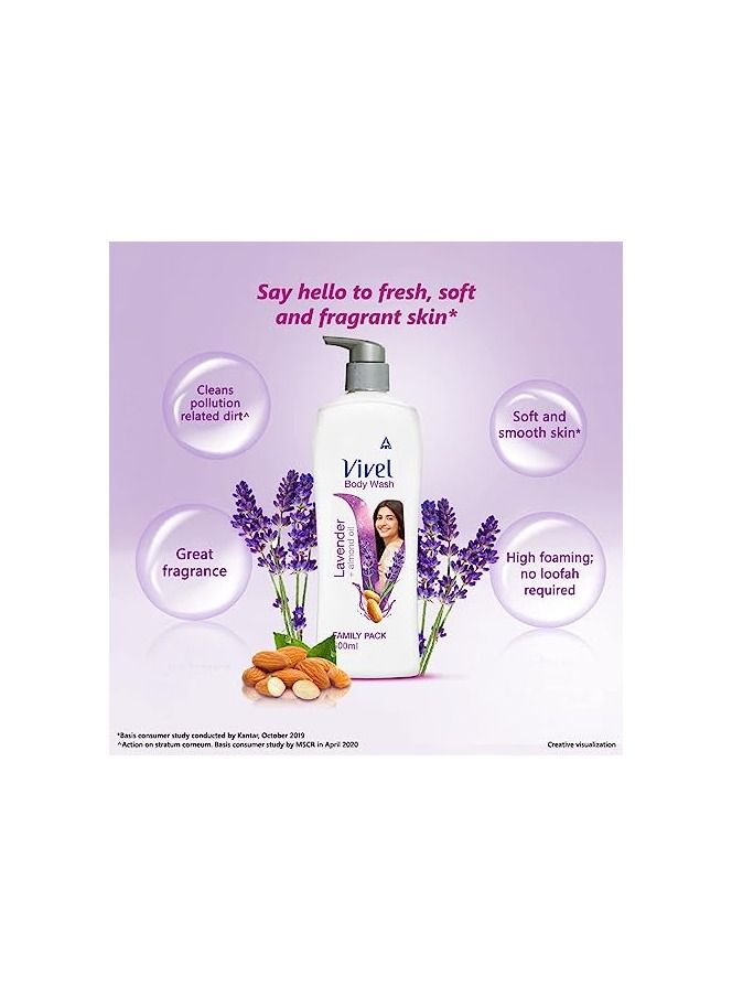 Vivel Body Wash, Lavender & Almond Oil Shower Creme  500ML - Image 4