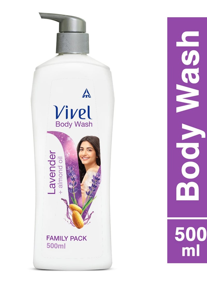 Vivel Body Wash, Lavender & Almond Oil Shower Creme  500ML - Image 2