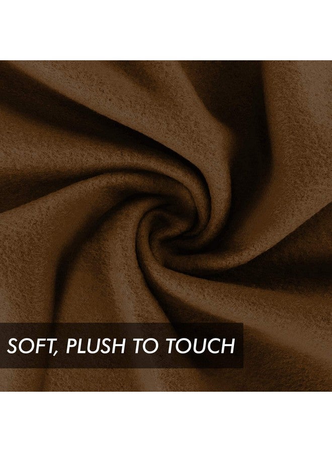 بوراف لايت بطانية سرير من الصوف خفيفة الوزن من Purav Light Singal - للاستخدام في جميع المواسم - مجموعة من قطعتين - لون عنابي + بني - Image 3