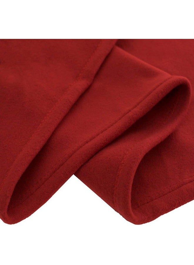 بوراف لايت بطانية سرير من الصوف خفيفة الوزن من Purav Light Singal - للاستخدام في جميع المواسم - مجموعة من قطعتين - لون عنابي + بني - Image 4