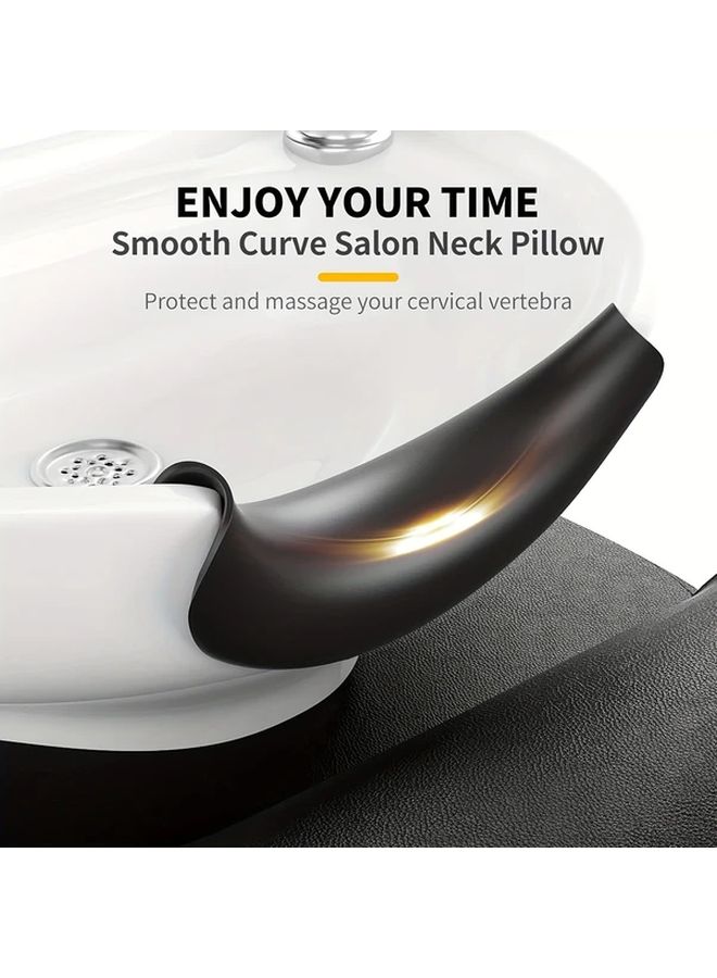 1pc Silicone Shampoo Bowl Neck Rest Pillow Hydrotherapy Spa Neck Support For Hair Salon Comfortable Curved Design For Hair Washing Made Of Neoprene - Image 4