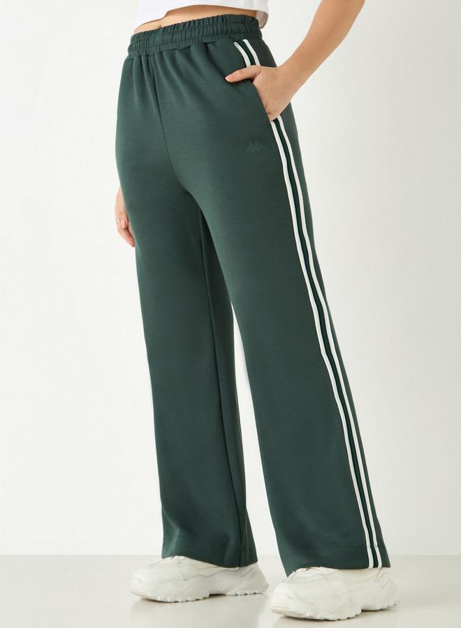 كابا بنطلون رياضي بحزام خصر مطاطي وجيوب ونمط ألواح من كابا - Image 1