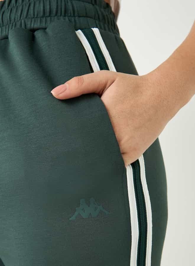 كابا بنطلون رياضي بحزام خصر مطاطي وجيوب ونمط ألواح من كابا - Image 4