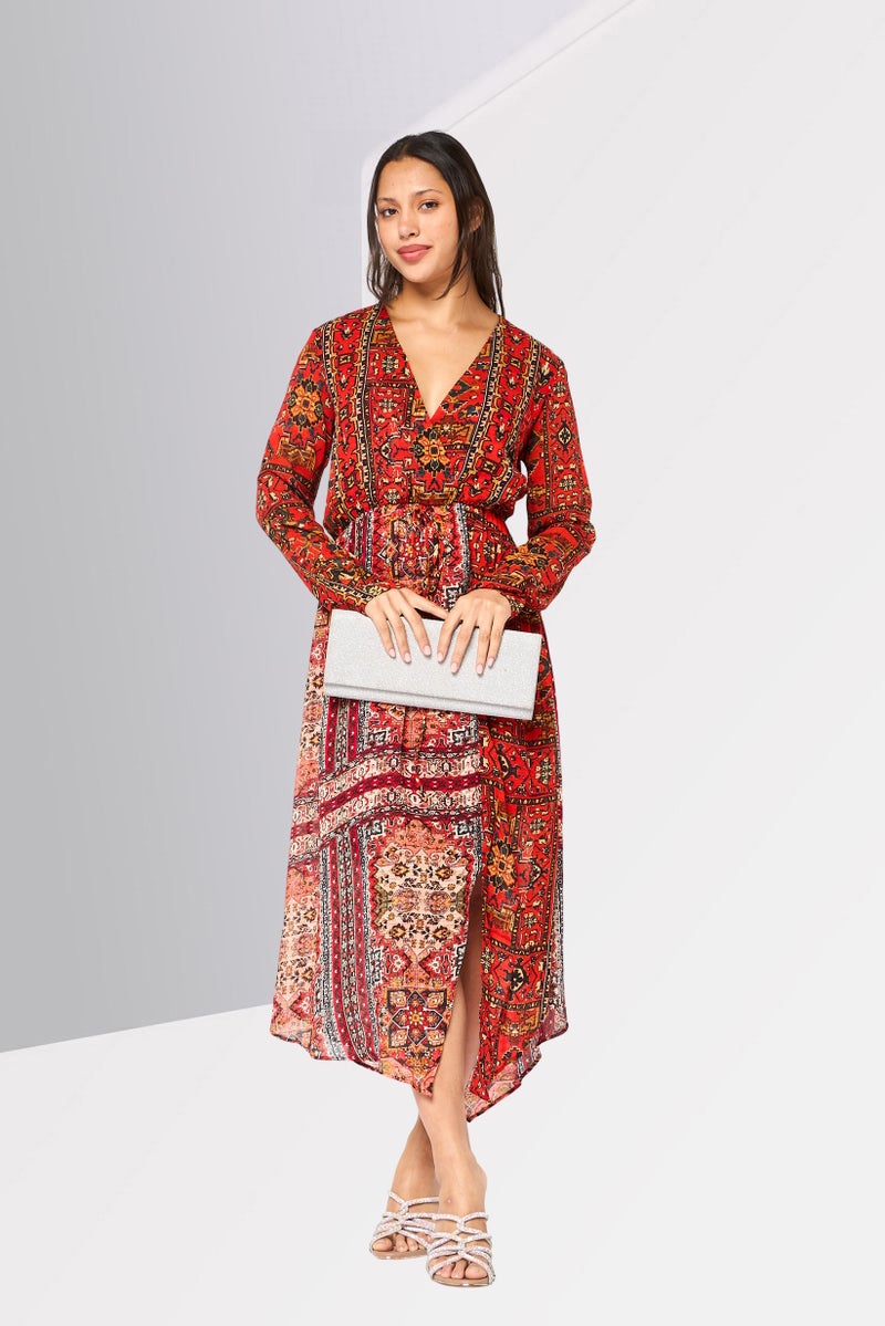 DESIGUAL Women Allover Print Maxi Dress, Multicolor - Image 2