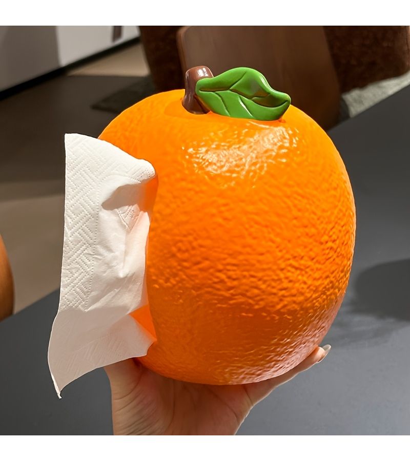 Creative Orange Tissue Holder For Home Kitchen Bathroom Decorative Organizer - Image 1