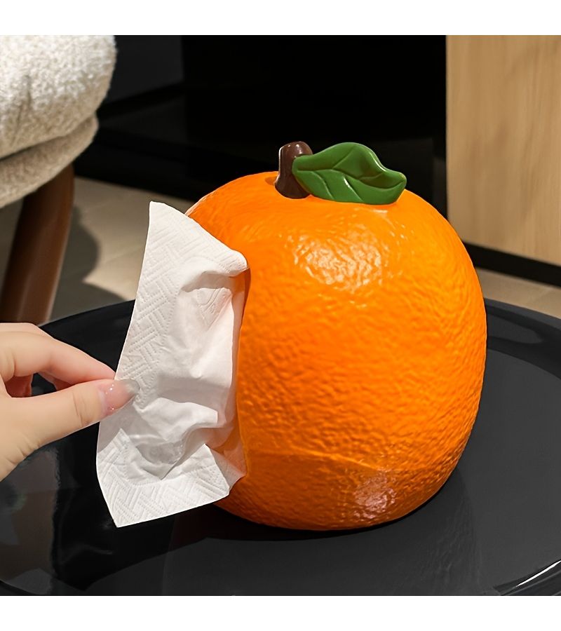 Creative Orange Tissue Holder For Home Kitchen Bathroom Decorative Organizer - Image 3