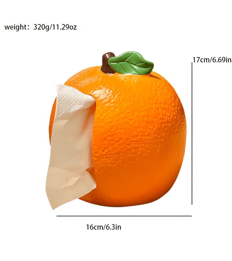 Creative Orange Tissue Holder For Home Kitchen Bathroom Decorative Organizer - Image 2