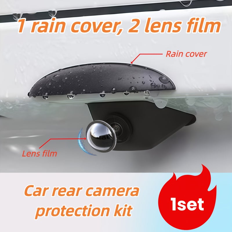 3pcs Panoramic Car Camera Protection Cover Dustproof Scratchproof Hightransparency - Image 3