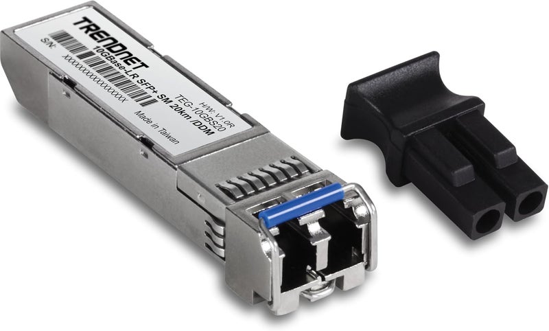 Trend Net SFP+ Single Mode LC Module (20km), TEG-10GBS20, NDAA TAA Compliant, Data Rates up to 10.31Gbps, EMI Design, Lifetime Protection - Image 1