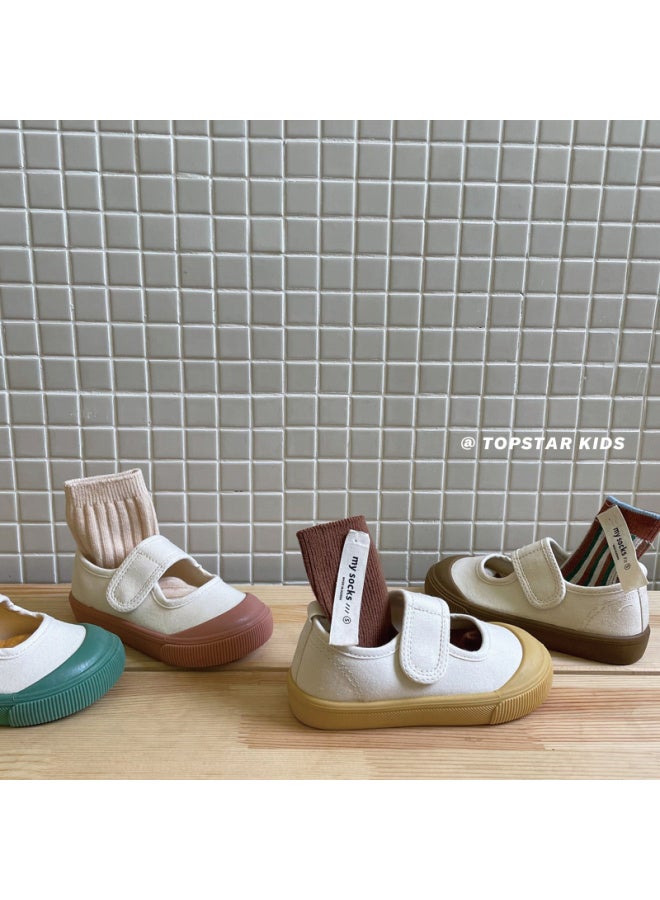 Topstar Kids Canvas Shoes Girls Boys Toddler Kindergarten Indoor Shoes Little White Shoes Baby Children's Soft Bottom Shoes - Image 5
