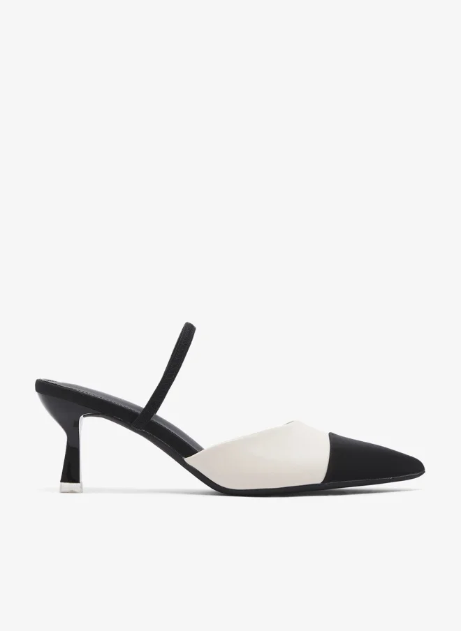 Ella Limited Edition Monochrome Mid Heel Pump With Strap