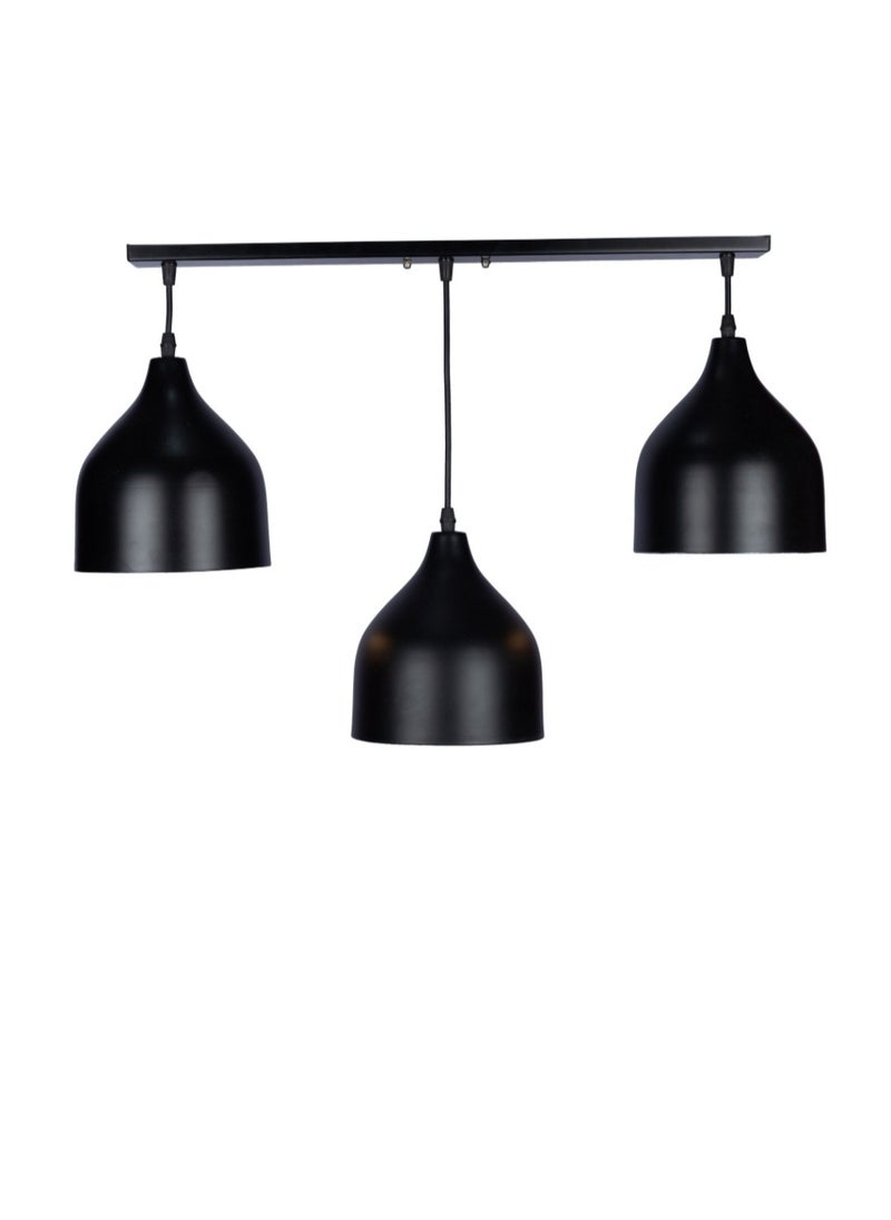 Generic black metal triple lighting unit naomi model  - Image 2