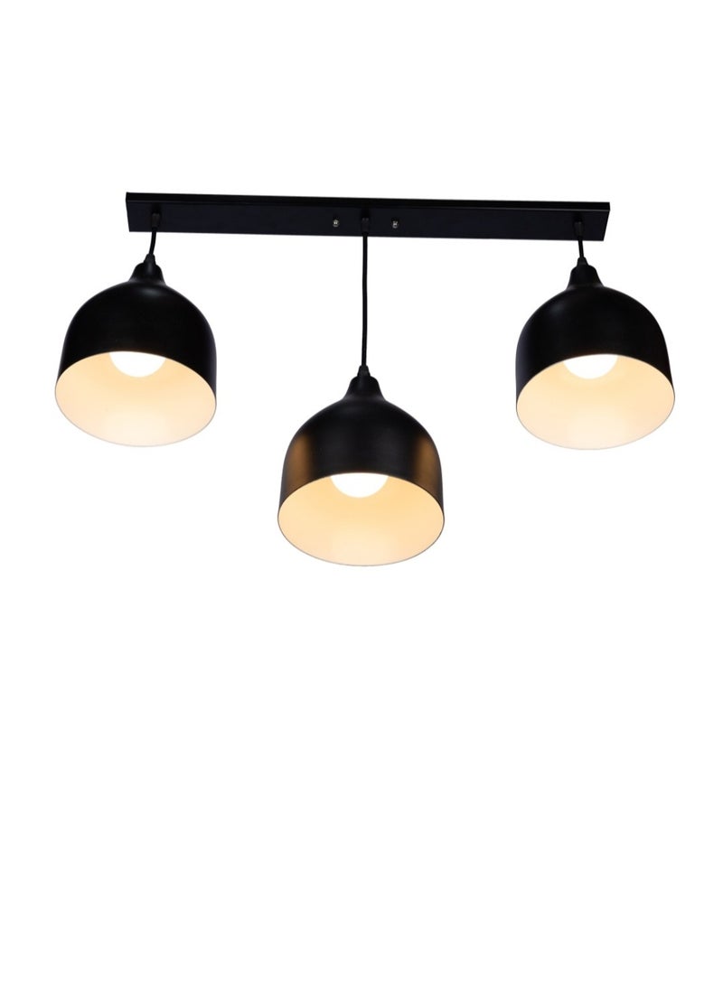 Generic black metal triple lighting unit naomi model  - Image 1