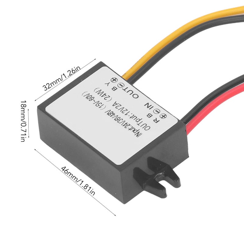 IP67 مقاوم للماء DC 24V 36V 48V إلى 12V 2A محول تنحي للجهد لشرائط LED - Image 3