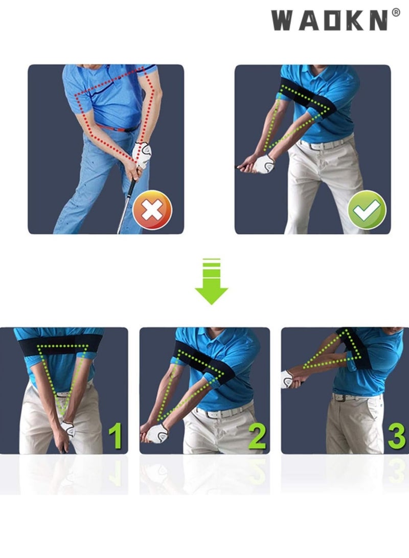 WAOKN Golf Swing Trainer Arm Band, Golf Training Aid for Posture and Alignment Correction, Men, Women & Kids, Value Pack for Improved Swing Mechanics,Ideal Golf Training Tool for Beginners and Pros - Image 5