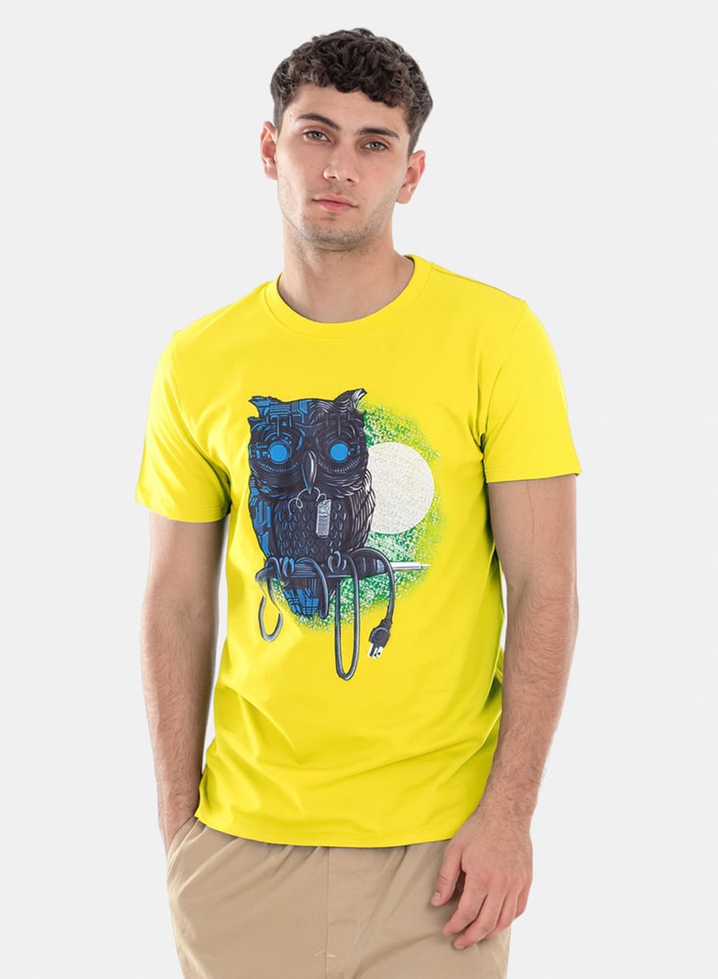 OWL T-shirt 'mysterious Owl' Yellow - Image 2