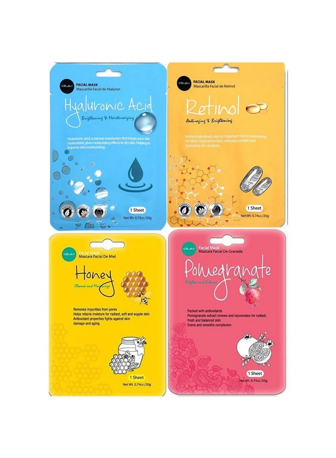 Celavi Cosmetics celavi Face Mask Set Korean Beauty Essence Facial Paper Sheet Mask Korea Skin Care Moisturizing 12 New flavors K-Beauty Skincare 12 masks in a pack Made in Korea - Image 2