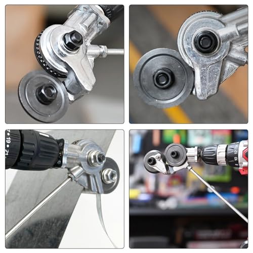 Inditrust Electric Drill Refitting Plate Shears Tool. Metal Cutter Sheet Drill Attachment. Convert Drill for Metal Cutting. Durable Sheet Metal Nibbler. - Image 2