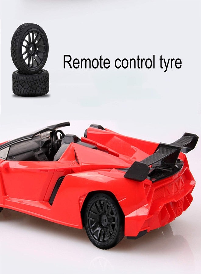 Mxfans 12mm Hex Black Plastic 14-Spoke Wheel Rims & Black Striped Pattern Rubber Tires for RC 1:10 On Road Racing Car Pack of 4 20604 - Image 3