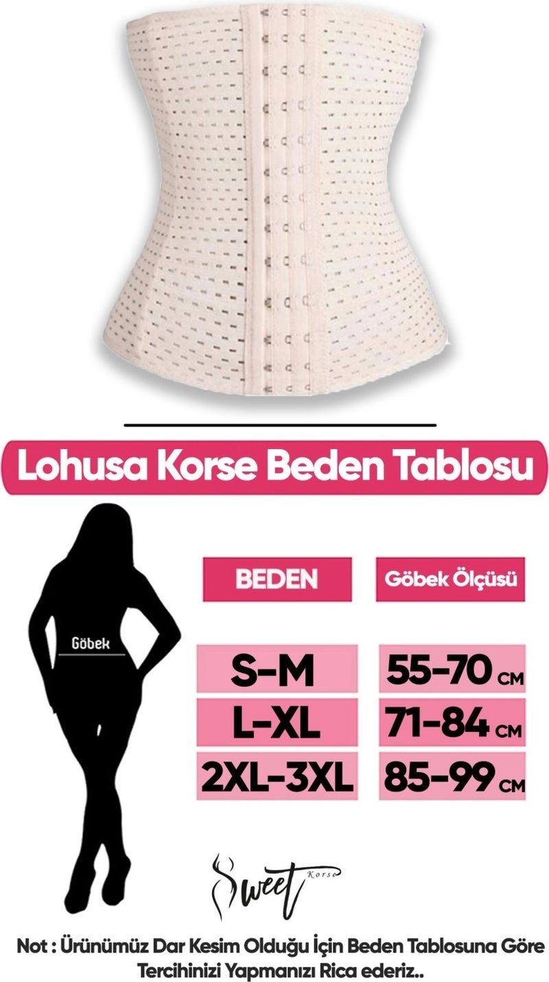 SweetSauna Pregnant Maternity Waist Corset Slimming Tightening Corset Waist Trainer Slimming Belt Shaping Underwire Maternity Corset Beige  - Image 5